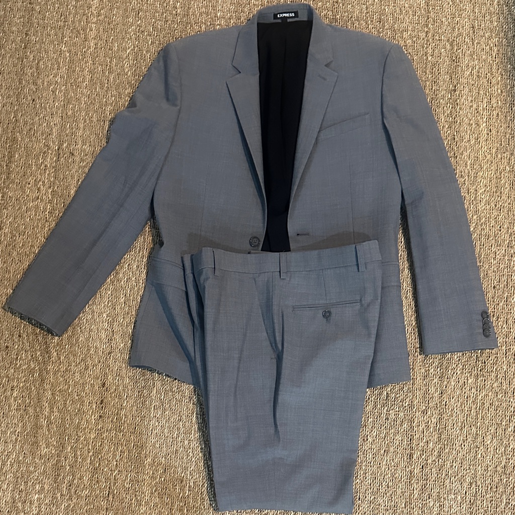 Express Sky Blue Men's Suit